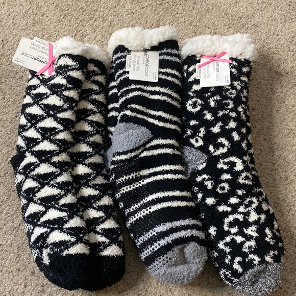 Cuddl Duds Accessories Nwt 3 Pairs Cuddl Duds Comfort Code Sherpa